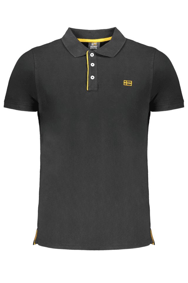 9545NORWAY 1963 POLO MANICHE CORTE UOMO NERO