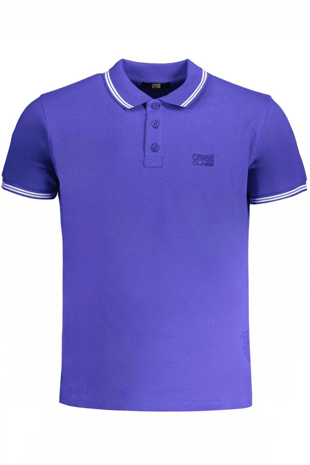 9725CAVALLI CLASS POLO MANICHE CORTE UOMO BLU