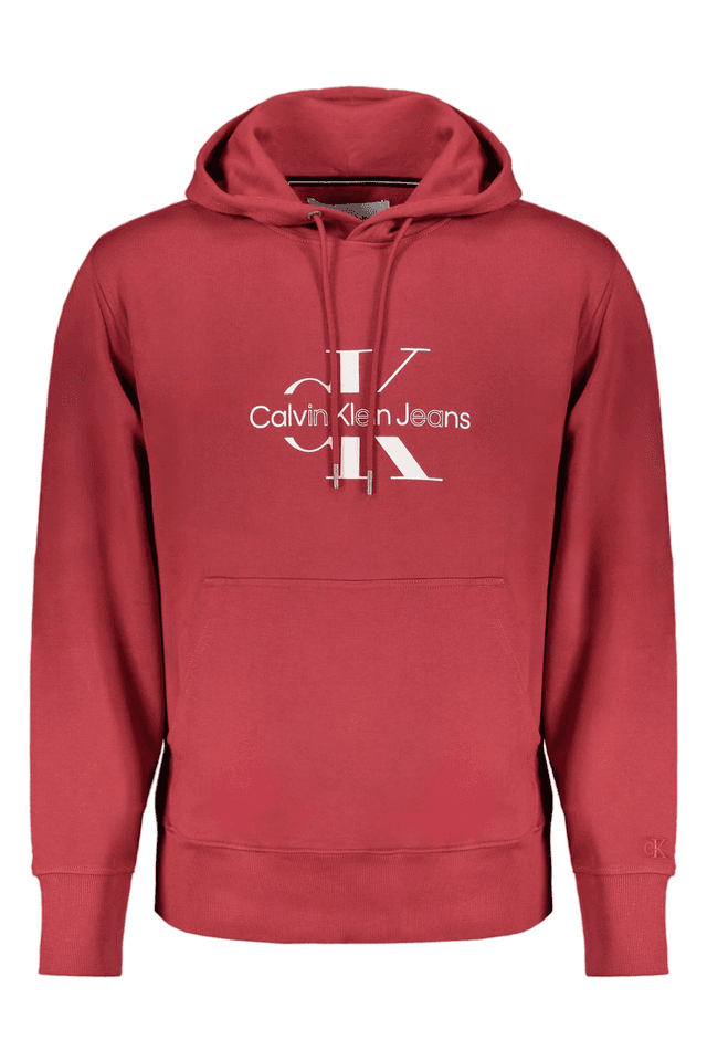 8451CALVIN KLEIN FELPA SENZA ZIP UOMO ROSSO