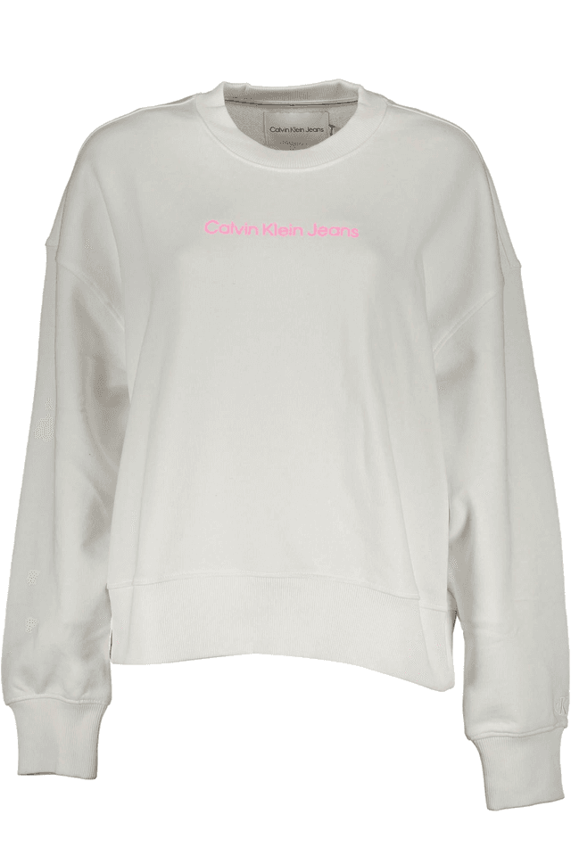 1780CALVIN KLEIN FELPA SENZA ZIP DONNA BIANCO