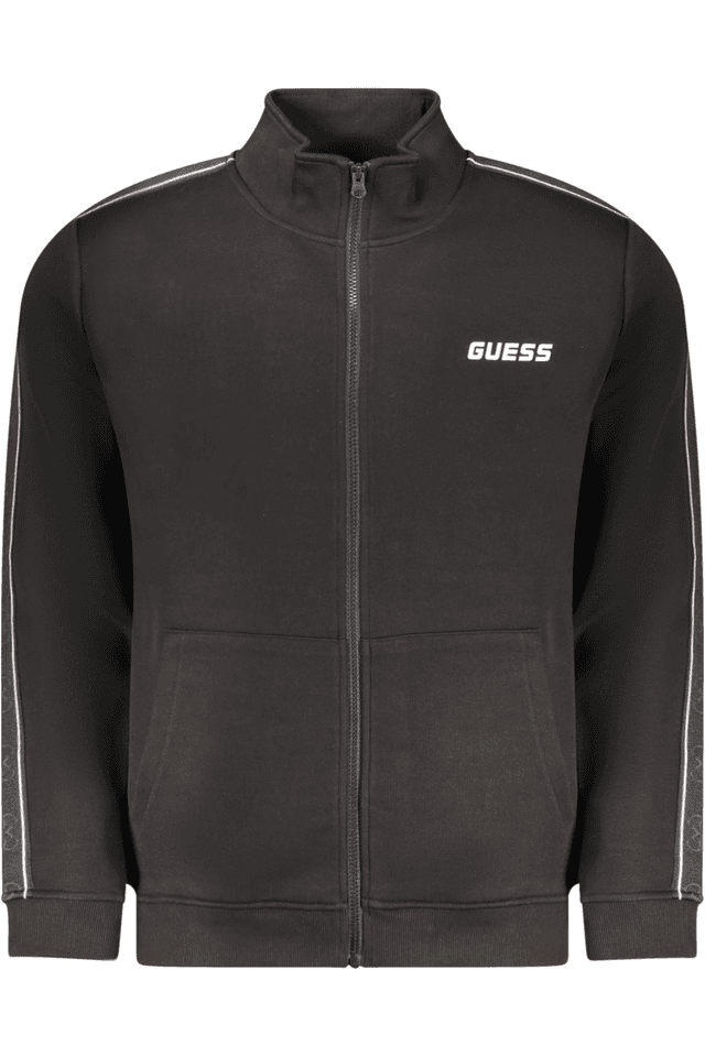 10334GUESS JEANS FELPA CON ZIP UOMO NERO