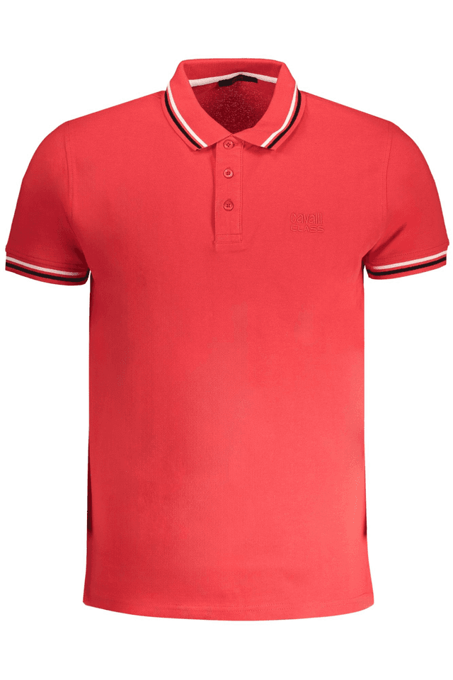 8989CAVALLI CLASS POLO MANICHE CORTE UOMO ROSSO