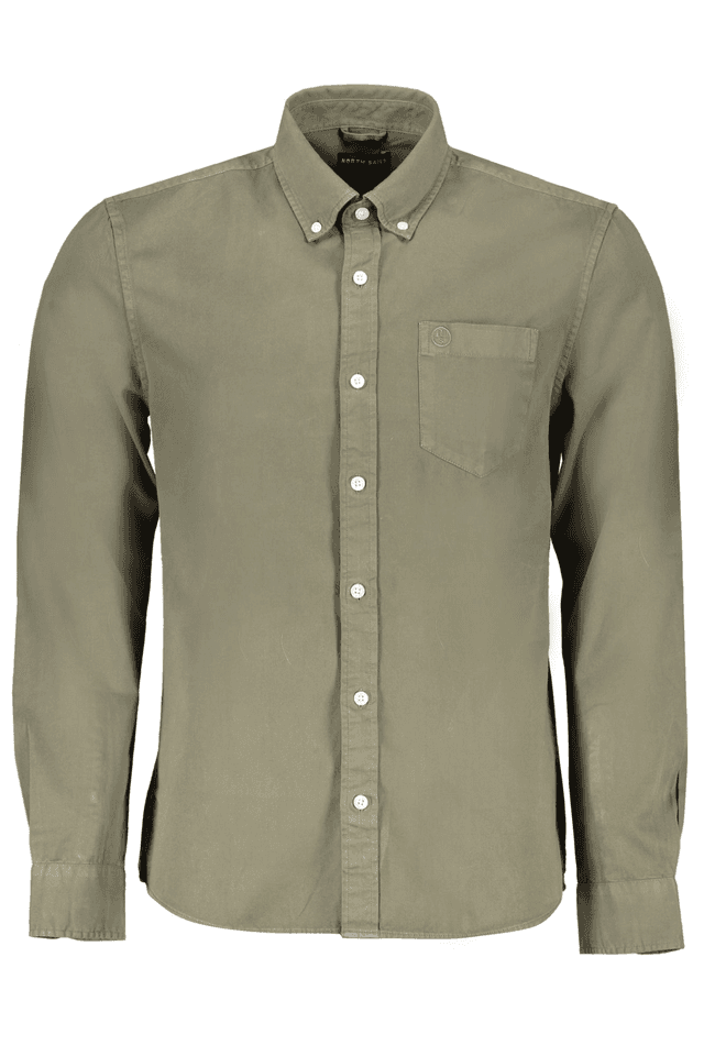 8716NORTH SAILS CAMICIA MANICHE LUNGHE UOMO VERDE