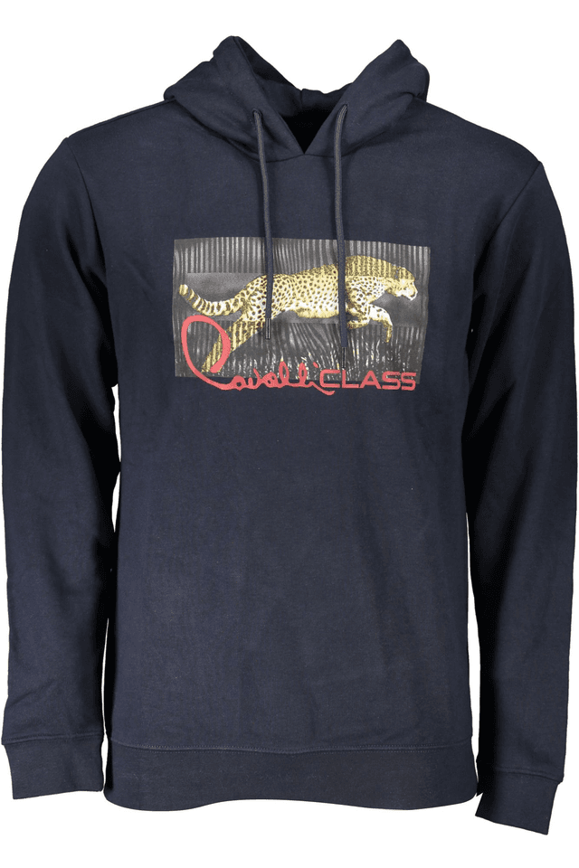 6756CAVALLI CLASS FELPA SENZA ZIP UOMO BLU