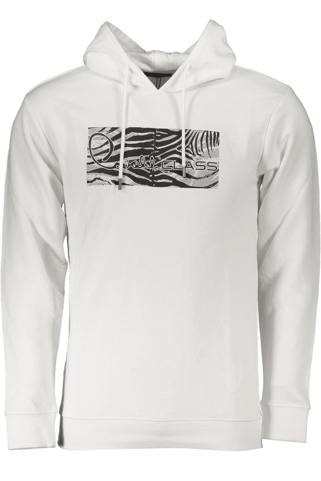 6812CAVALLI CLASS FELPA SENZA ZIP UOMO BIANCO