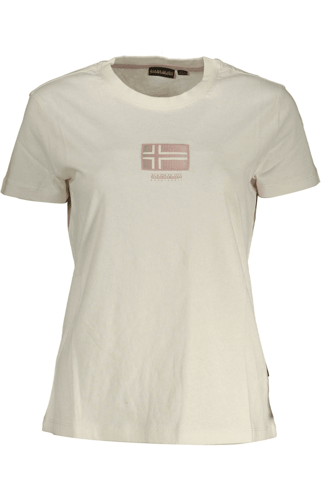 3441NAPAPIJRI T-SHIRT MANICHE CORTE DONNA BIANCO