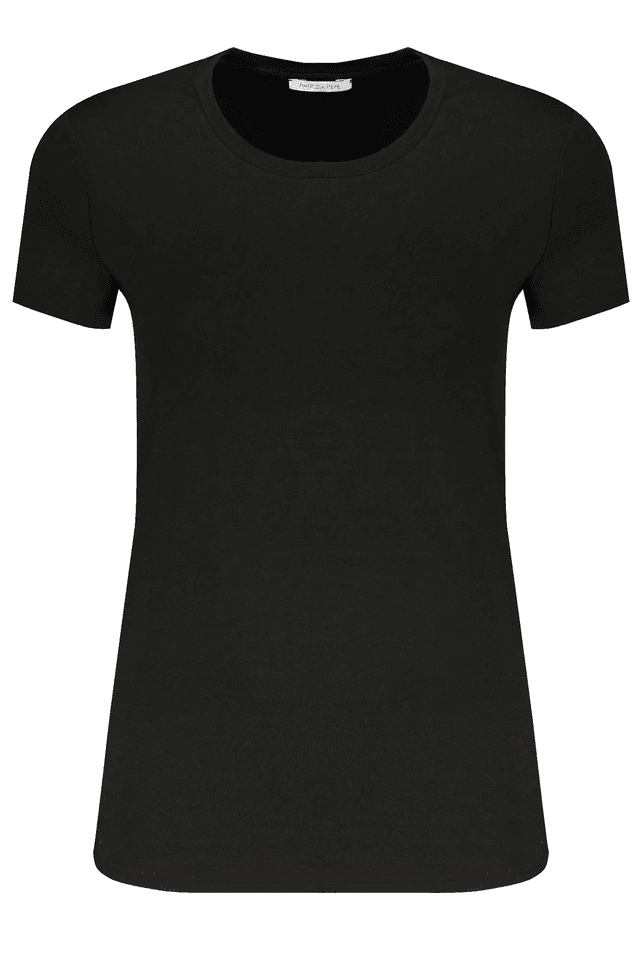 8145PATRIZIA PEPE T-SHIRT MANICHE CORTE DONNA NERO