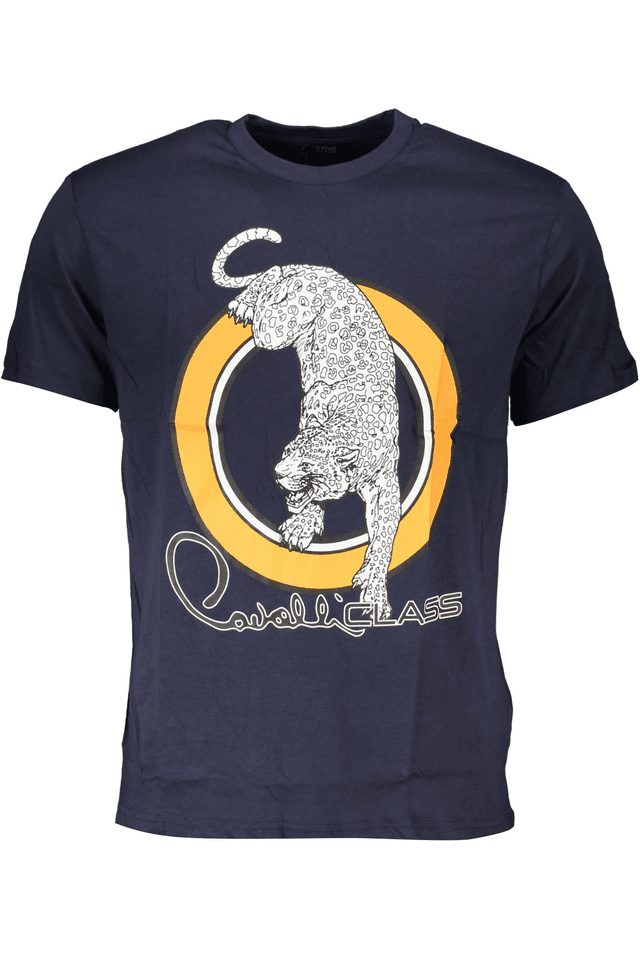 6759CAVALLI CLASS T-SHIRT MANICHE CORTE UOMO BLU