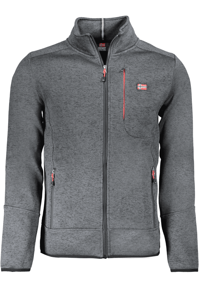10147NORWAY 1963 FELPA CON ZIP UOMO GRIGIO
