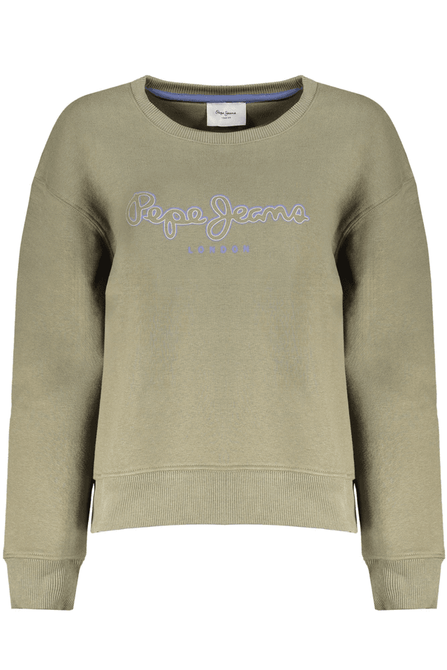 10540PEPE JEANS FELPA SENZA ZIP DONNA VERDE