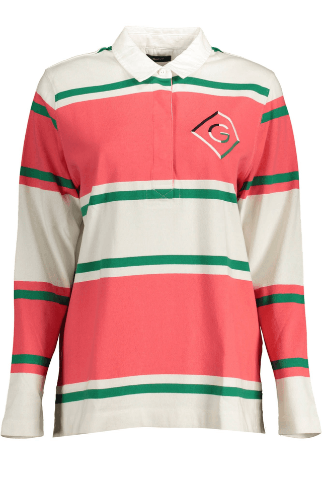 2165GANT POLO MANICHE LUNGHE DONNA ROSA