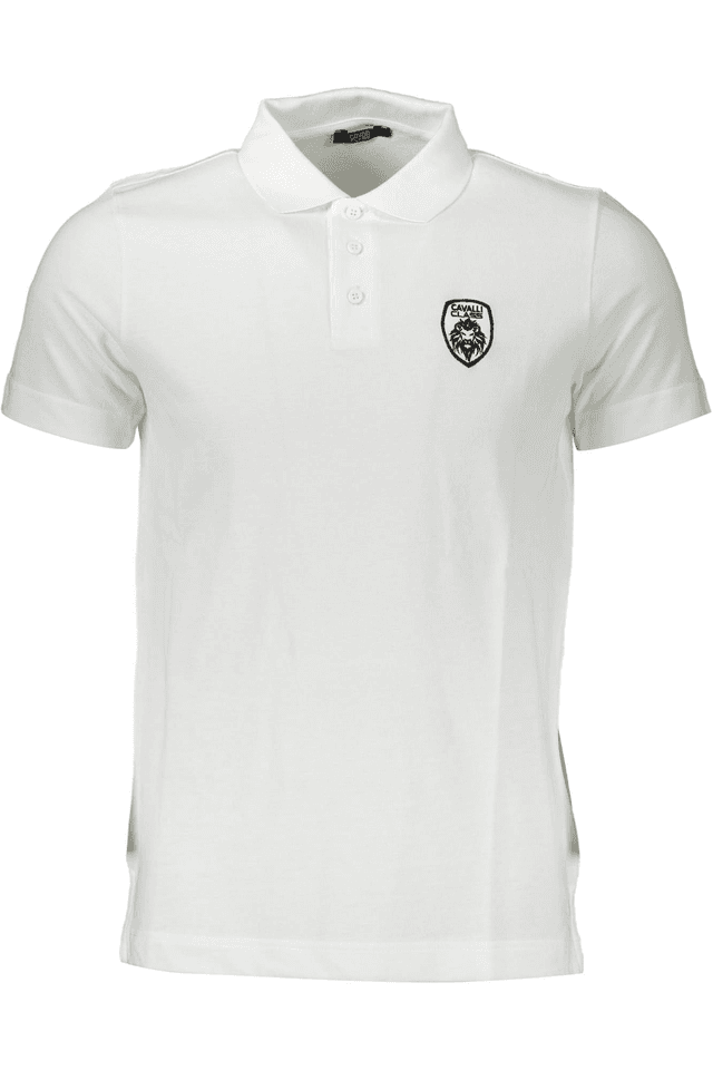 4153CAVALLI CLASS POLO MANICHE CORTE UOMO BIANCO