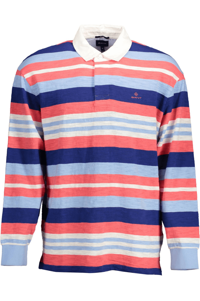 1741GANT POLO MANICHE LUNGHE UOMO AZZURRO