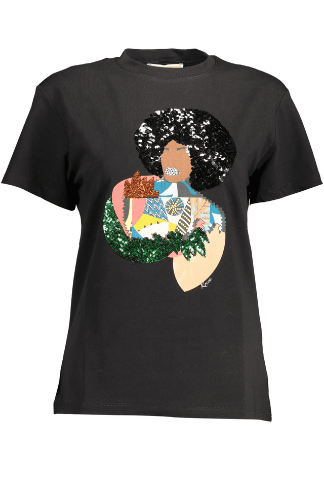 KOCCA T-SHIRT MANICHE CORTE DONNA NERO