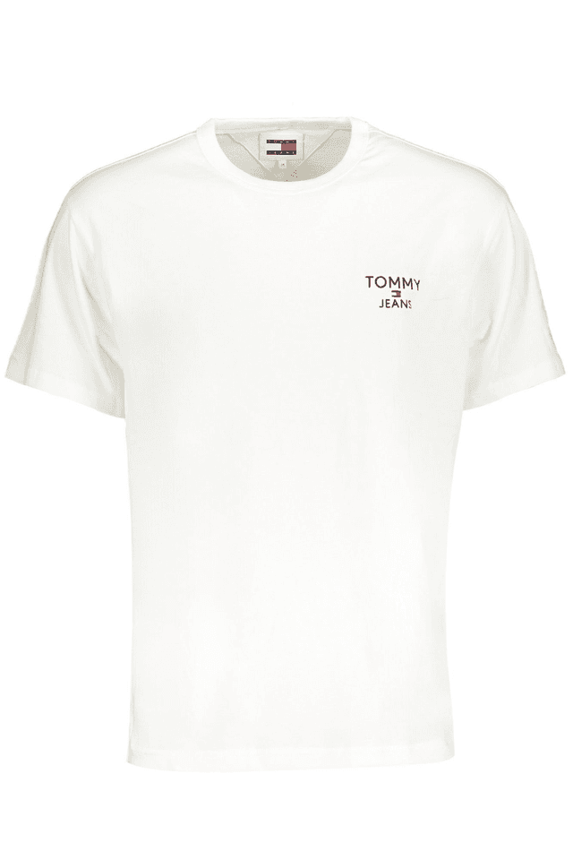 9144TOMMY HILFIGER T-SHIRT MANICHE CORTE UOMO BIANCO