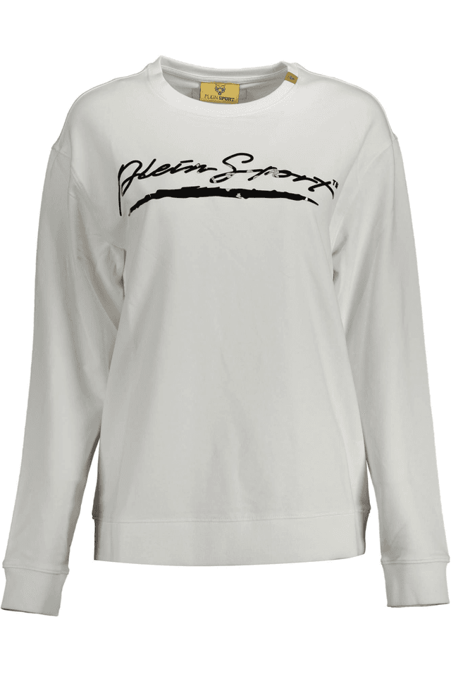 1479PLEIN SPORT FELPA SENZA ZIP DONNA BIANCO