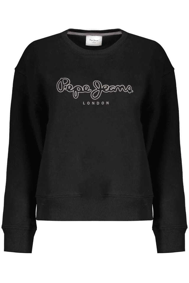 10538PEPE JEANS FELPA SENZA ZIP DONNA NERO