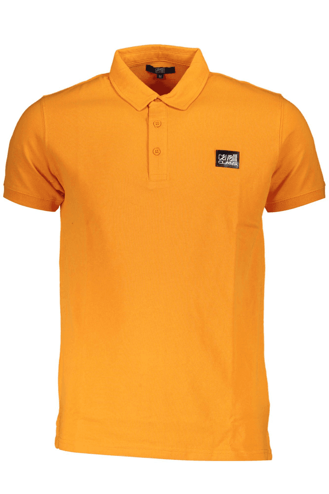4569CAVALLI CLASS POLO MANICHE CORTE UOMO ARANCIO