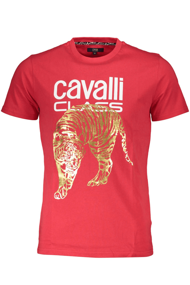 4518CAVALLI CLASS T-SHIRT MANICHE CORTE UOMO ROSSO