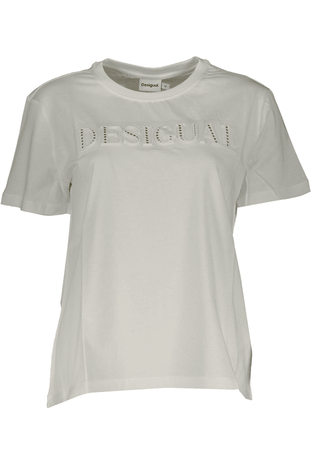 8187DESIGUAL T-SHIRT MANICHE CORTE DONNA BIANCO