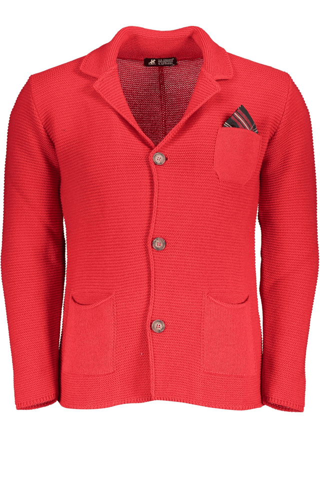 5995U.S. GRAND POLO CARDIGAN UOMO ROSSO