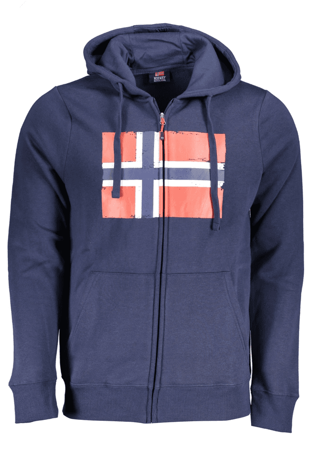 5945NORWAY 1963 FELPA CON ZIP UOMO BLU