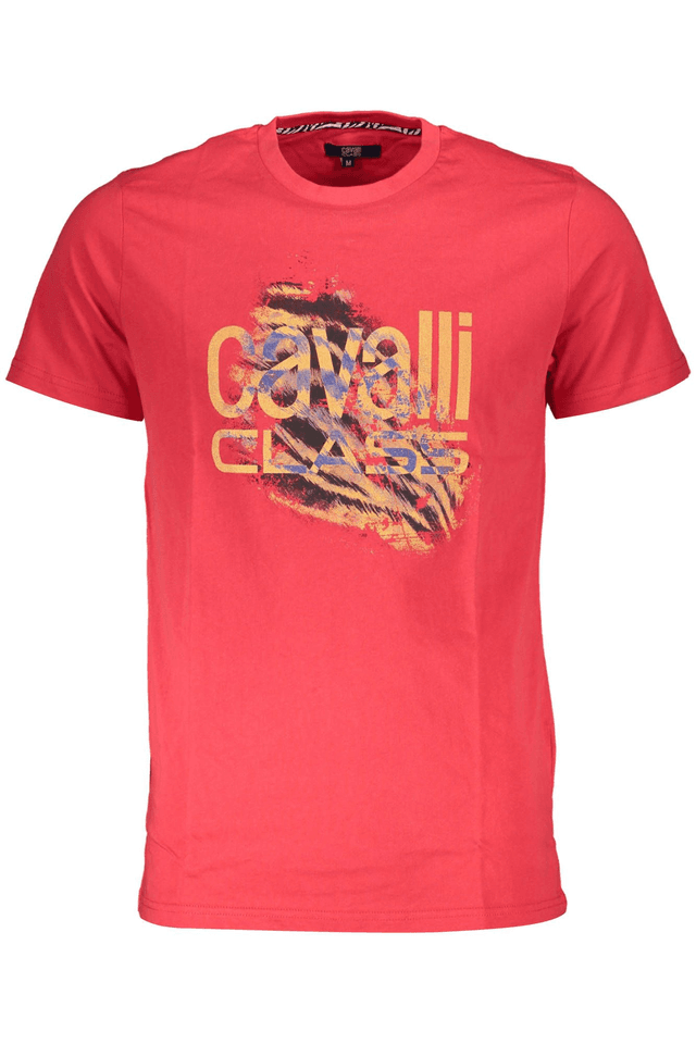 4531CAVALLI CLASS T-SHIRT MANICHE CORTE UOMO ROSSO