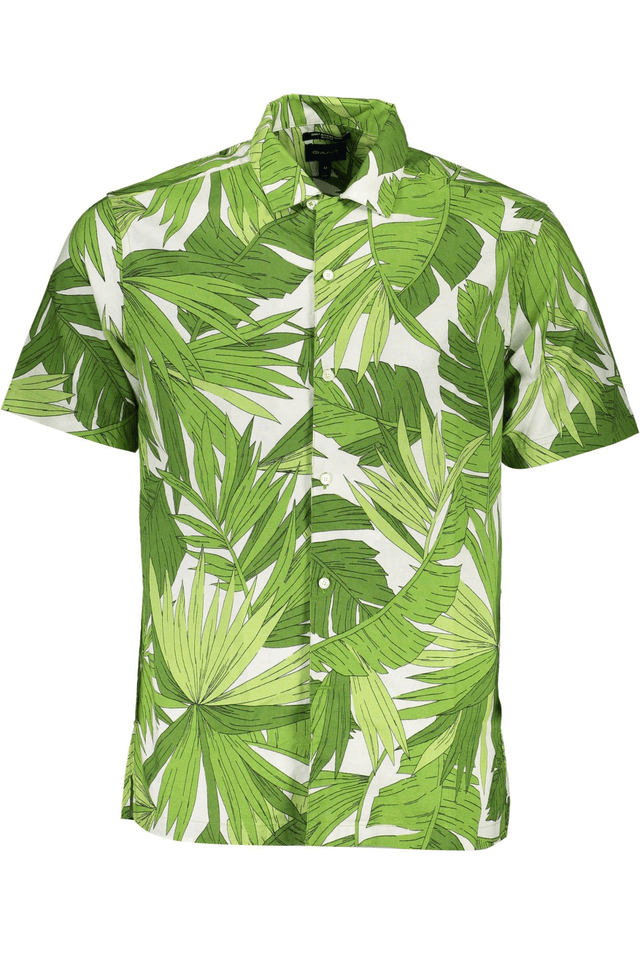 1991GANT CAMICIA MANICHE CORTE UOMO VERDE