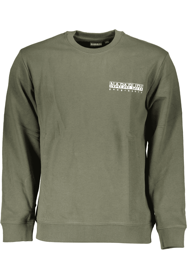 5718NAPAPIJRI FELPA SENZA ZIP UOMO VERDE