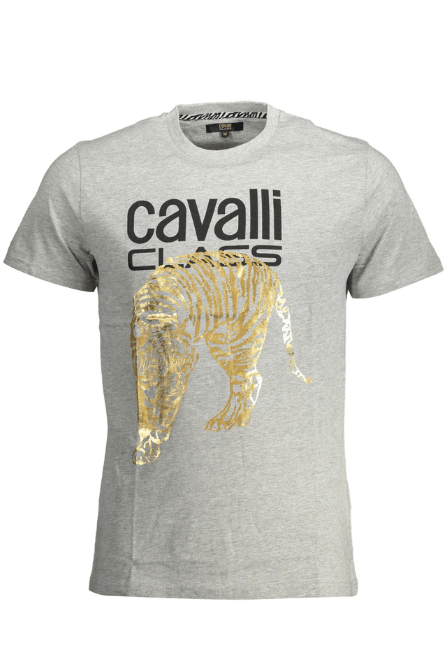 4517CAVALLI CLASS T-SHIRT MANICHE CORTE UOMO GRIGIO