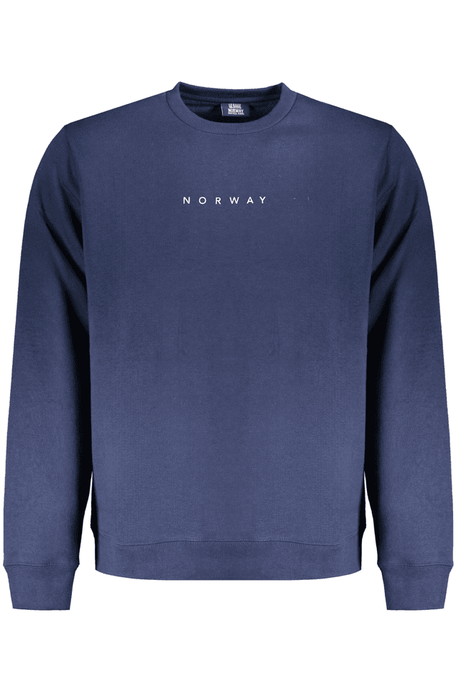 10127NORWAY 1963 FELPA SENZA ZIP UOMO BLU