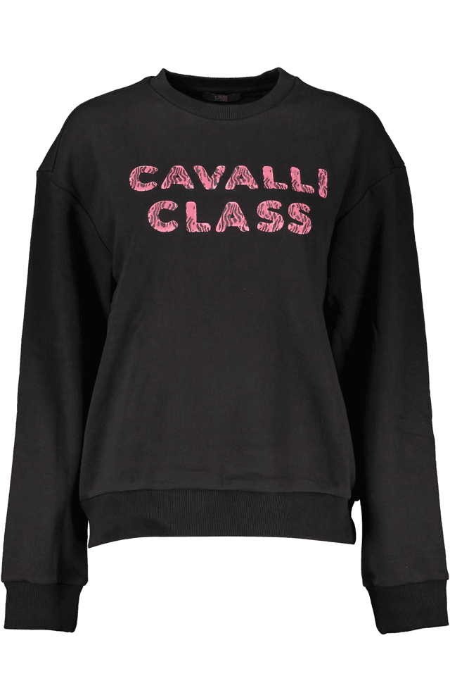 4076CAVALLI CLASS FELPA SENZA ZIP DONNA NERO