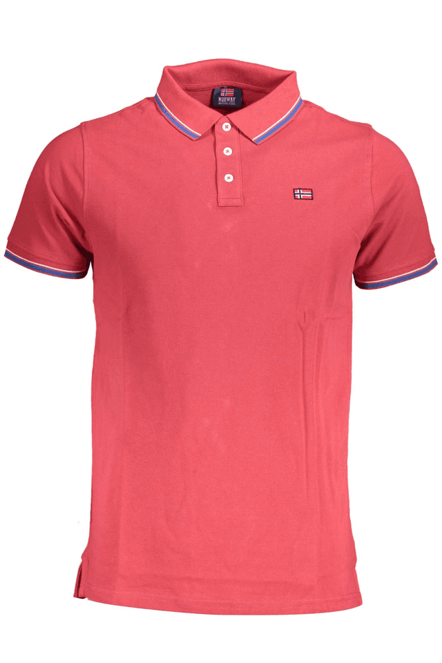 3916NORWAY 1963 POLO MANICHE CORTE UOMO ROSSO