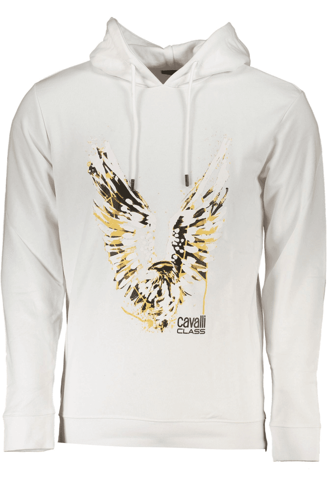 6752CAVALLI CLASS FELPA SENZA ZIP UOMO BIANCO