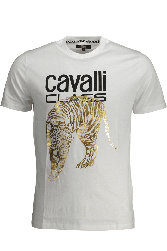6490CAVALLI CLASS T-SHIRT MANICHE CORTE UOMO BIANCO