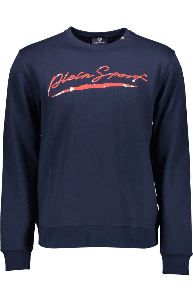 1290PLEIN SPORT FELPA SENZA ZIP UOMO BLU
