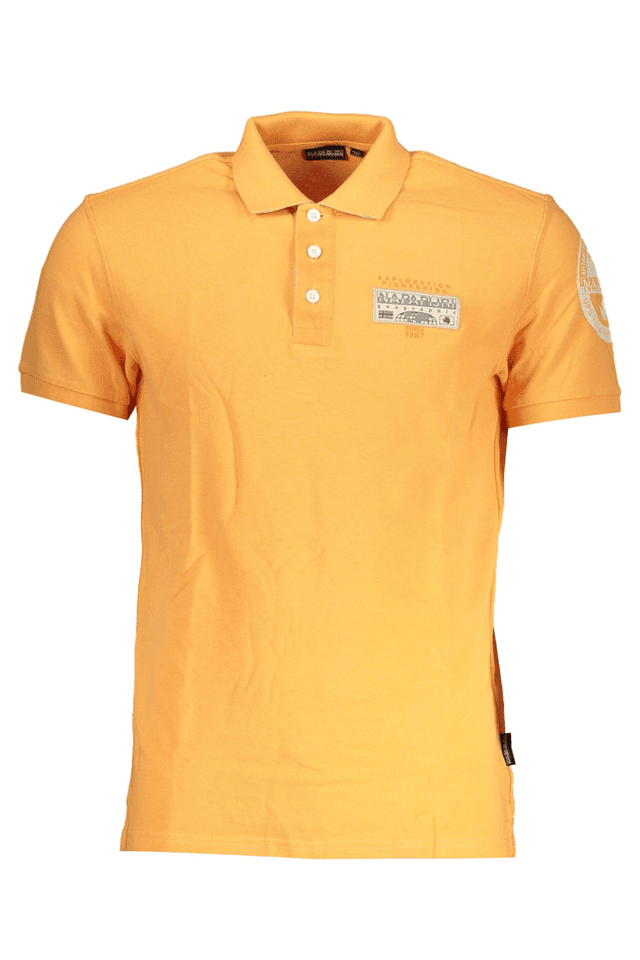 7711NAPAPIJRI POLO MANICHE CORTE UOMO ARANCIO