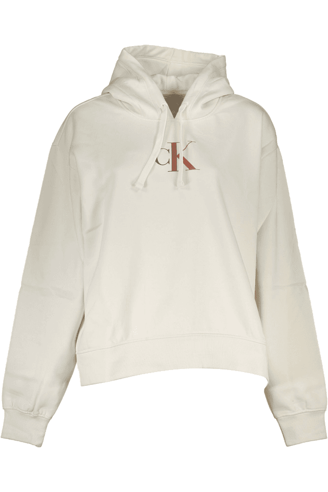 5503CALVIN KLEIN FELPA SENZA ZIP DONNA BIANCO