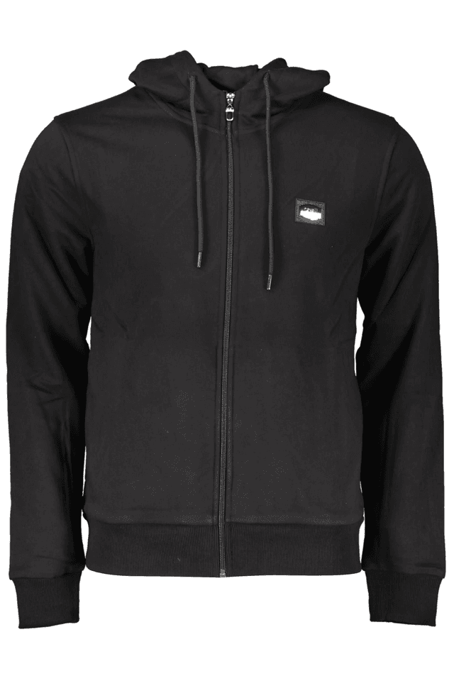 4124CAVALLI CLASS FELPA CON ZIP UOMO NERO