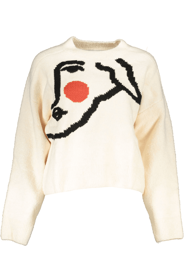 5517DESIGUAL MAGLIONE DONNA BIANCO