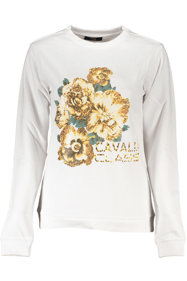 6741CAVALLI CLASS FELPA SENZA ZIP DONNA BIANCO
