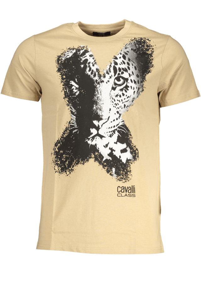 7734CAVALLI CLASS T-SHIRT MANICHE CORTE UOMO BEIGE