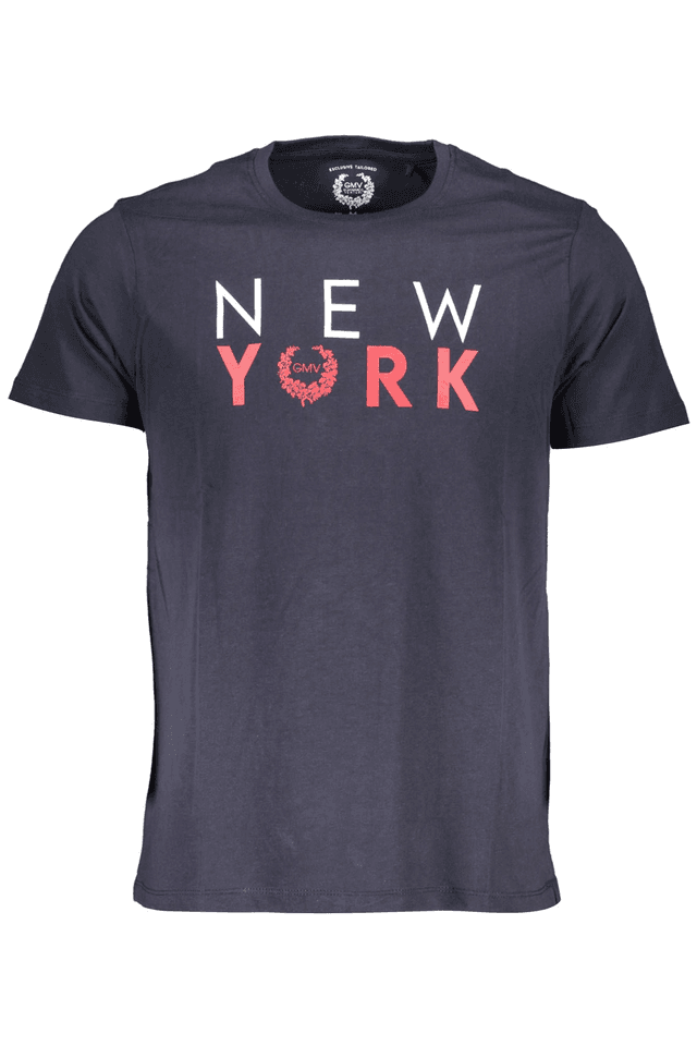 4037GIAN MARCO VENTURI T-SHIRT MANICHE CORTE UOMO BLU