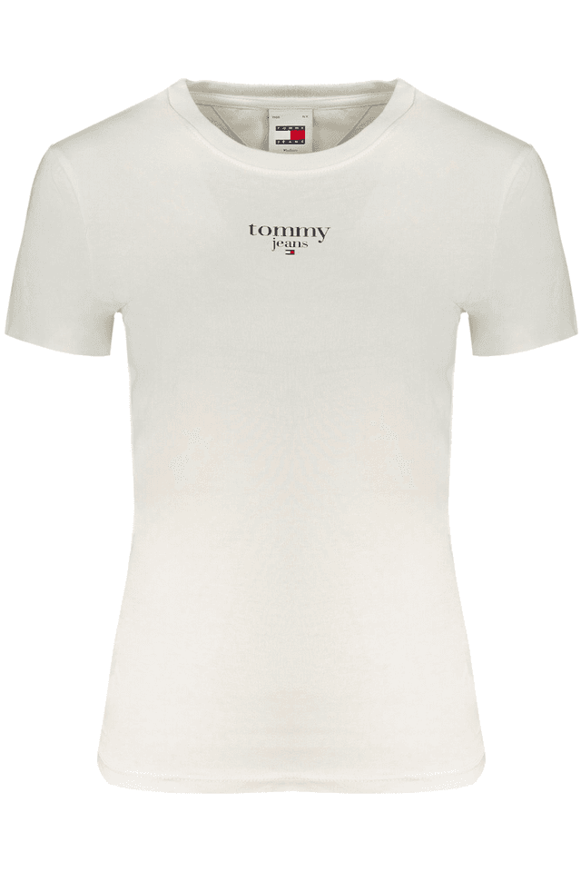9749TOMMY HILFIGER T-SHIRT MANICHE CORTE DONNA BIANCO