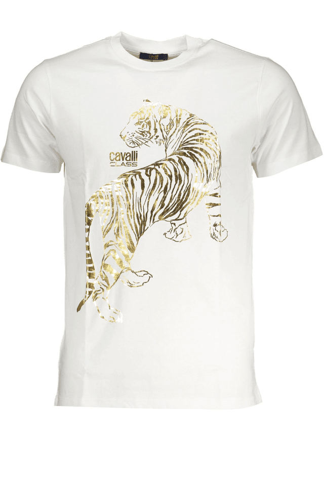 7726CAVALLI CLASS T-SHIRT MANICHE CORTE UOMO BIANCO