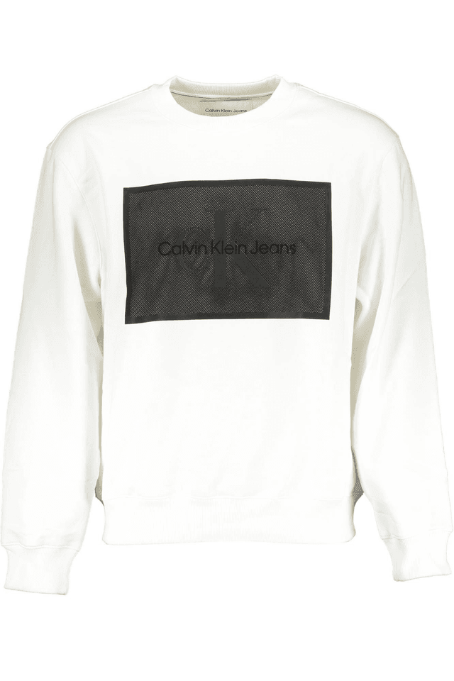 2597CALVIN KLEIN FELPA SENZA ZIP UOMO BIANCO