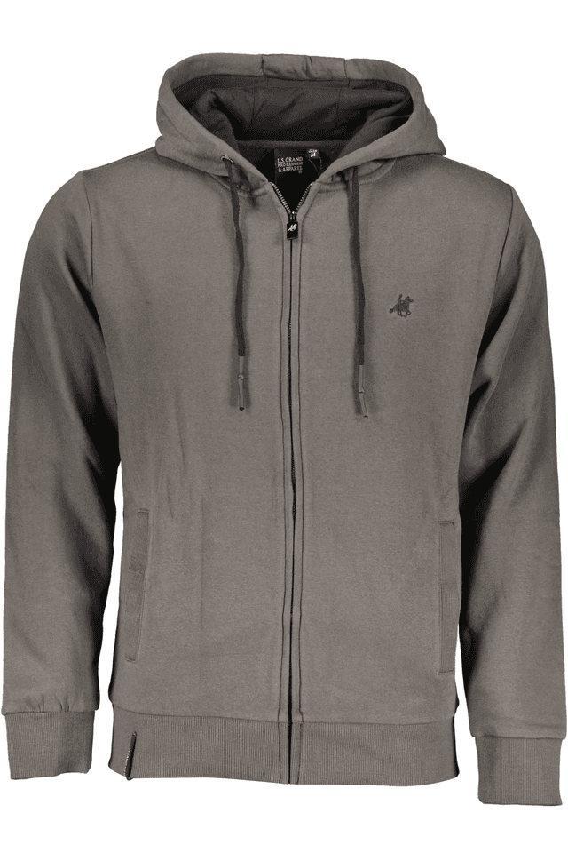 2393U.S. GRAND POLO FELPA CON ZIP UOMO GRIGIO