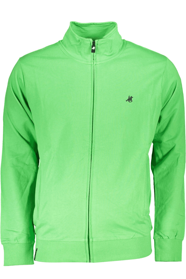 3537U.S. GRAND POLO FELPA CON ZIP UOMO VERDE