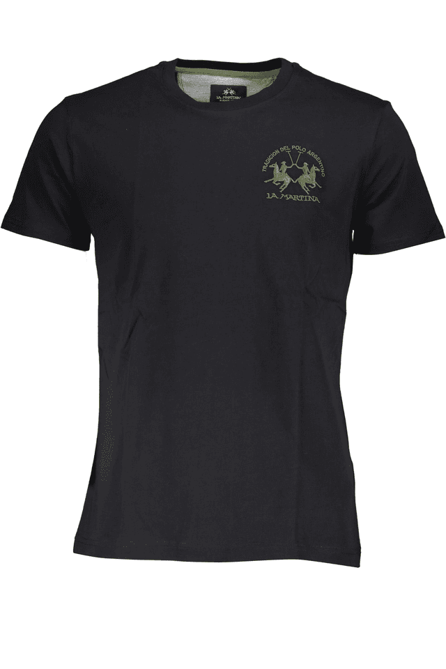 4863LA MARTINA T-SHIRT MANICHE CORTE UOMO NERO