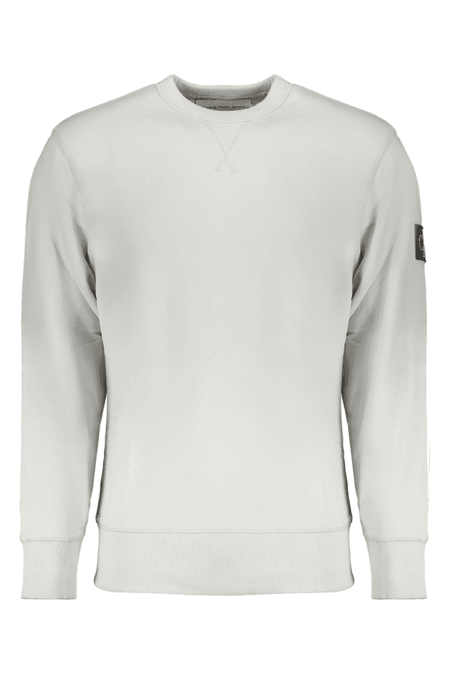 8421CALVIN KLEIN FELPA SENZA ZIP UOMO GRIGIO